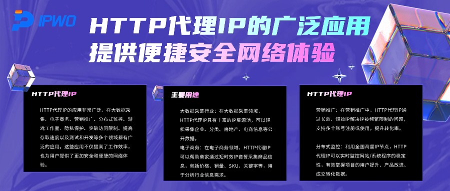 HTTP代理IP的广泛应用,提供便捷安全网络体验,代理ip官网,全球ip代理,海外代理ip排行榜,好的国外ip代理,海外住宅ip哪里买,怎样获取美国住宅ip