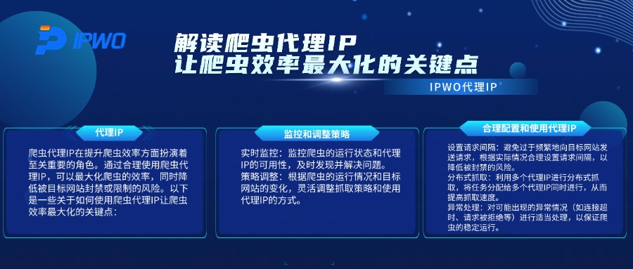代解读爬虫代理IP让爬虫效率最大化的关键点,理ip官网,全球ip代理,海外代理ip排行榜,好的国外ip代理,海外住宅ip哪里买,怎样获取美国住宅ip