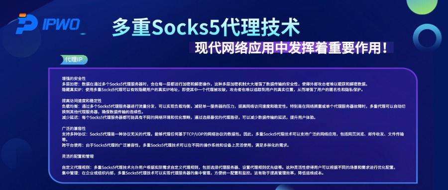 多重Socks5代理技术，现代网络应用中发挥着重要作用！