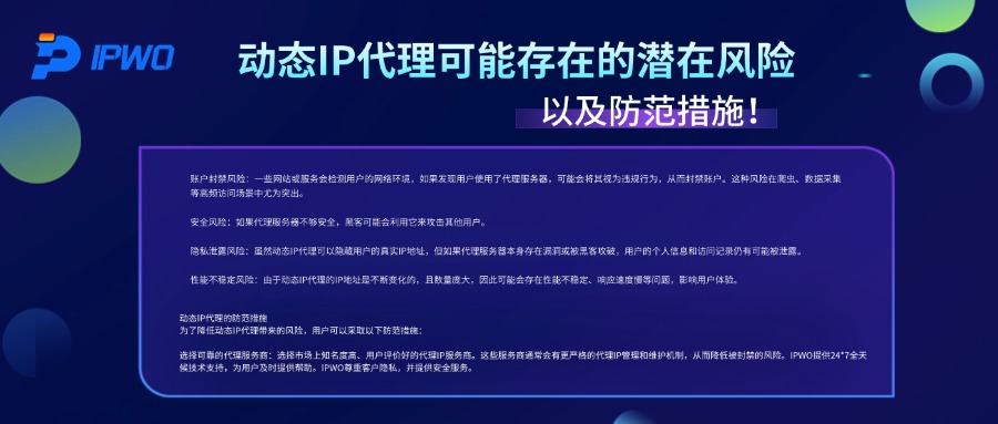 动态IP代理可能存在的潜在风险，以及防范措施！